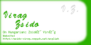 virag zsido business card